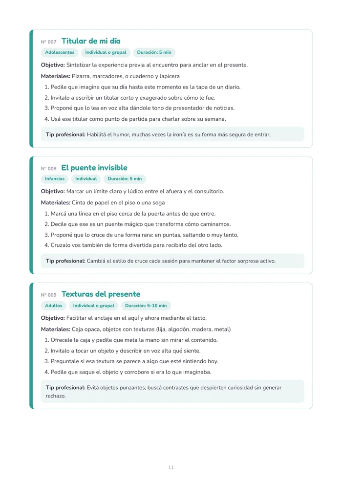 Herramientas terapéuticas