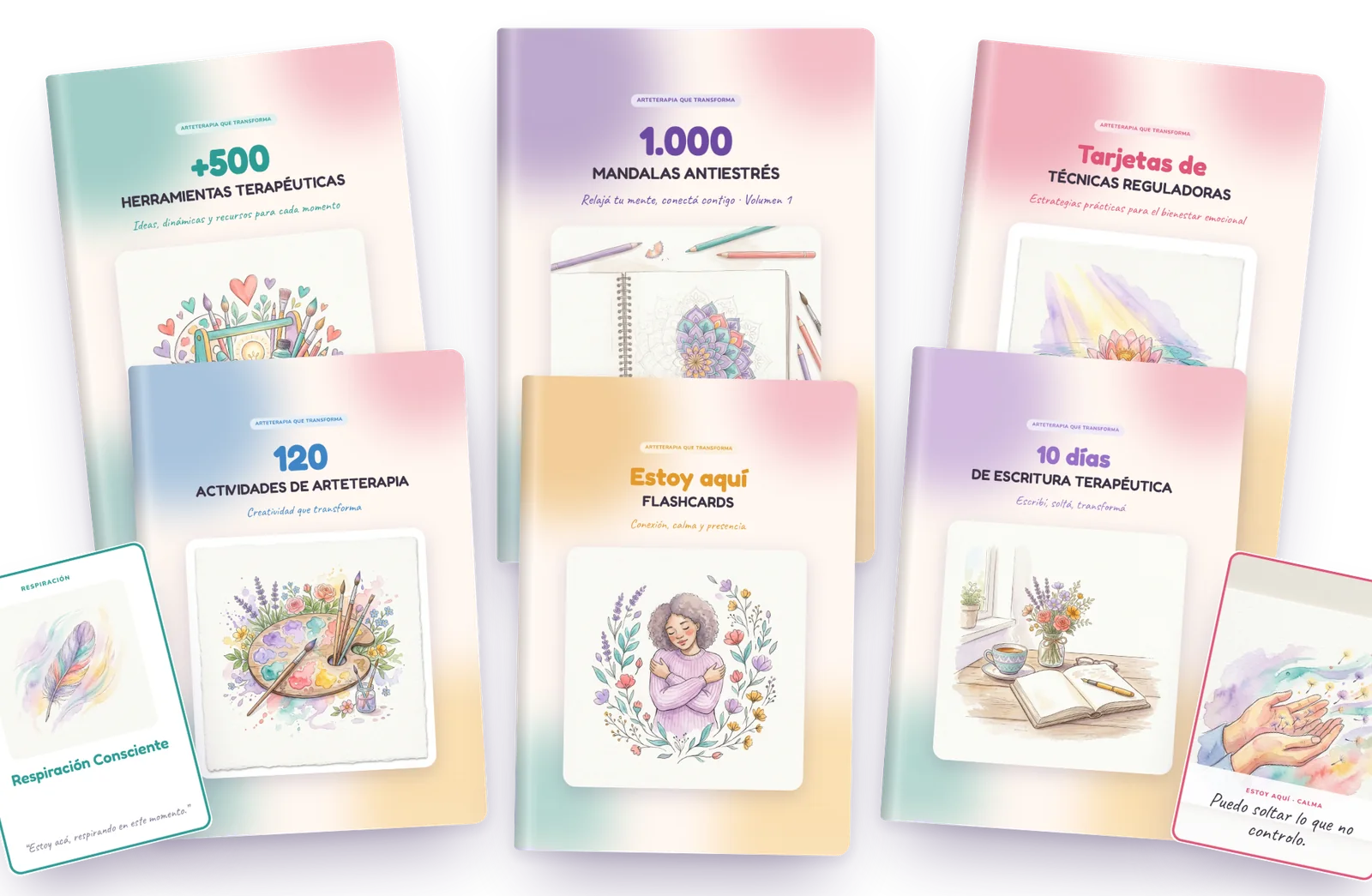 Los 6 materiales del pack Arteterapia que Transforma